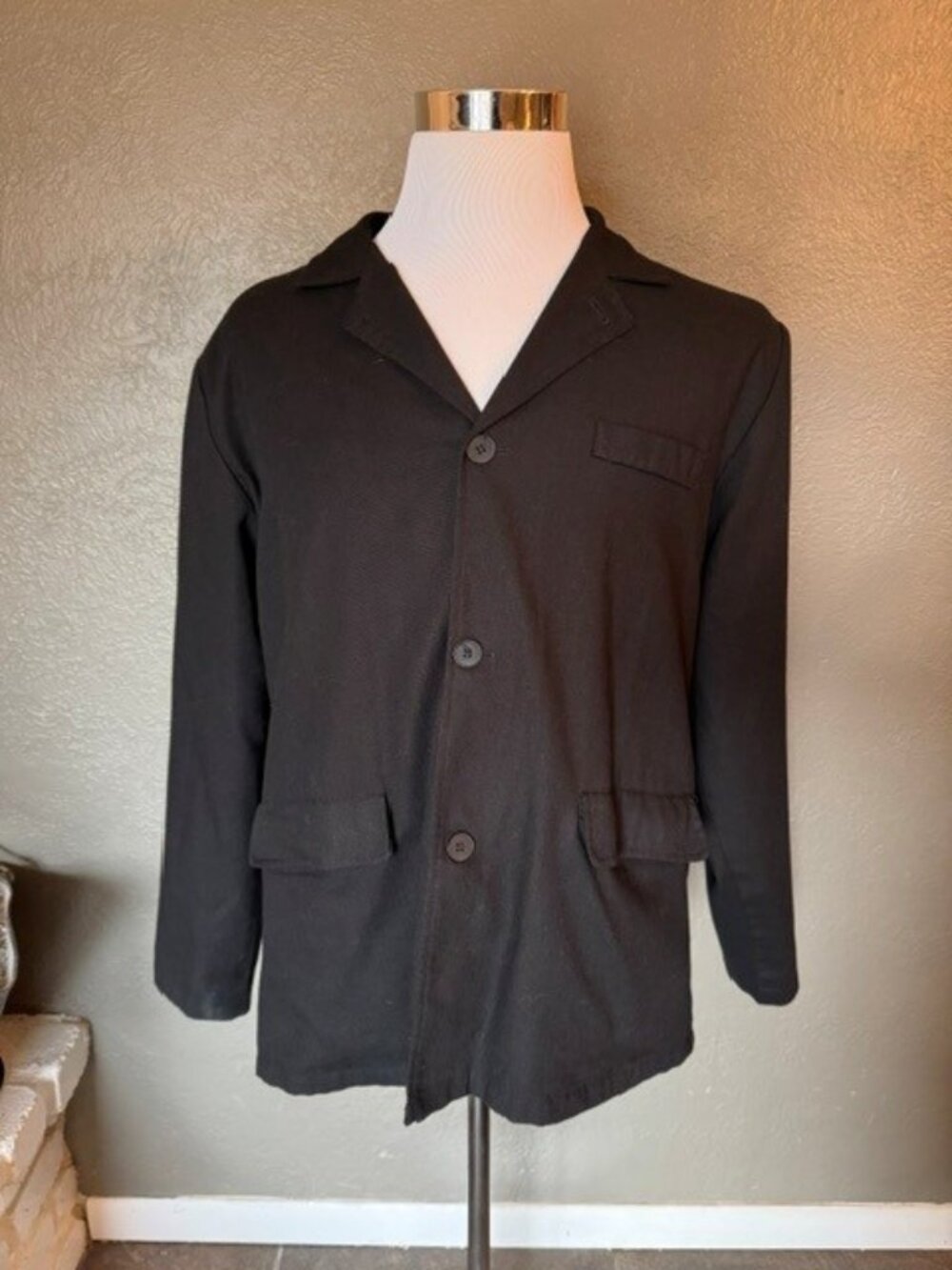 Mens Black Casual Blazer XL
